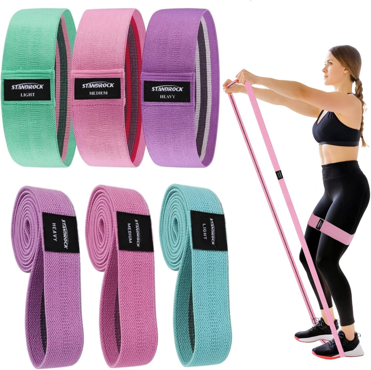 Versatile Fabric Resistance Bands for All Fitness Levels – Ultimate Booty and Long Resistance Bands for Women & Men