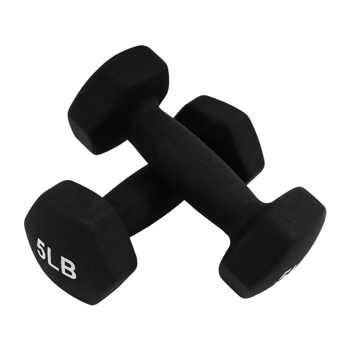 BalanceFrom 110 lb Neoprene Dumbbell Set with Stand