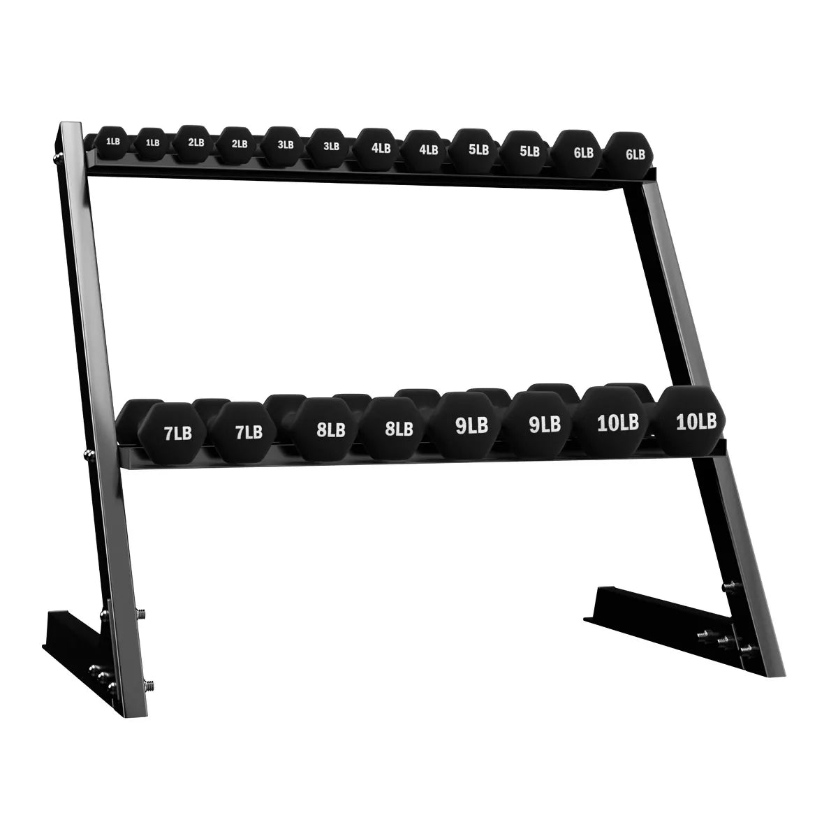 BalanceFrom 110 lb Neoprene Dumbbell Set with Stand