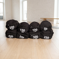 Fitness sandbags lifestyle photo with weight labels