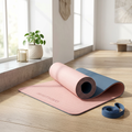 Pink and blue yoga mat lifestyle photo