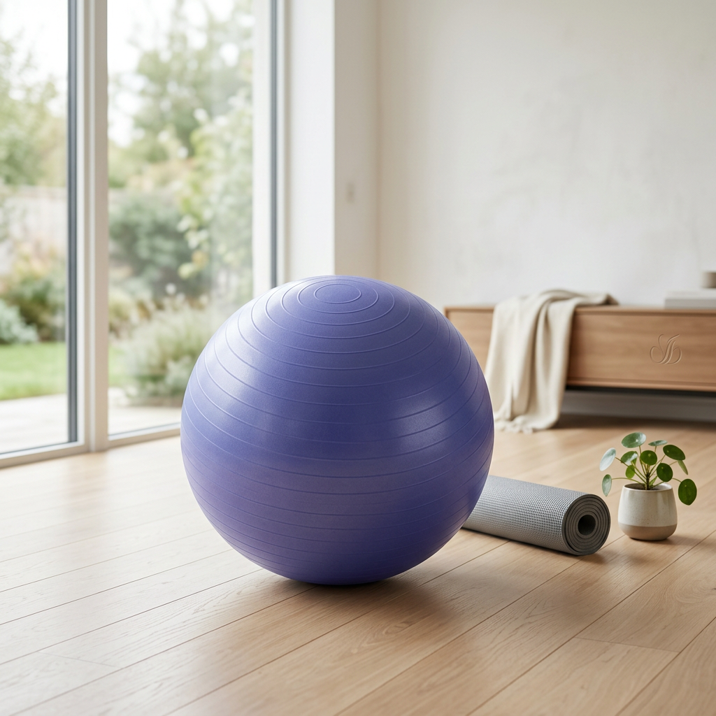 Purple stability ball lifestyle photo