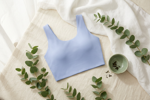 Veya Blue Bra - Flat Lay